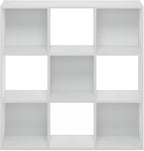 Furinno PELLI Closet Organizers and Storage, 9-Cube Closet Organizer, Open Shelf Closet Storage, for Wardrobe, Bedroom, Living Room, White
