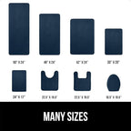GORILLA GRIP Memory Foam Bath Rugs, Soft Absorbent Velvet Bathroom Mats, Durable Dots on Underside, Machine Washable Bathmat, Carpet Rug Room Decor for Shower Floor, 42x24 Mat, Navy Blue