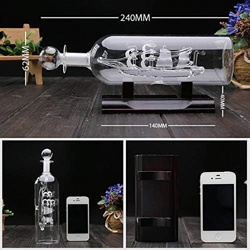 Home Decore Ship in A Bottle Glass Boat Wooden Home Room Decoration Vintage Hogar Decoration Accessories