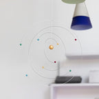 Atom Model Hanging Mobile - 13 Inches - Modern Decor Hanging Mobile for Home Office & Study, Contemporary Wall Ceiling Art - Handmade in Denmark by Flensted