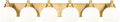 Bathroom Light Fixtures, 6-Light Brushed Gold Bathroom Vanity Lights Over Mirror with Globe Milk White Glass Shade, 38 Inch Modern Vanity Lighting Fixtures, VL195-BG-ML-6