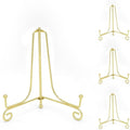 Iron Plate Stands for Display, Foldable Book Holder & Easel Stand for Sign, Versatile Poster Stand and Small Plate Stand for Home Decor, Art, Photo Frame, Card, Crystal Display (Gold, 6 inch (4Pcs))
