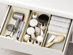 DIMJ Drawer Organizers Clothes, Set of 14 Dresser Organizer Bins, Fabric Closet Organizers and Storage, Shallow Drawer Dividers for Nursery, Clothing, Baby Clothes, Socks, Underwears, Tie (Beige)