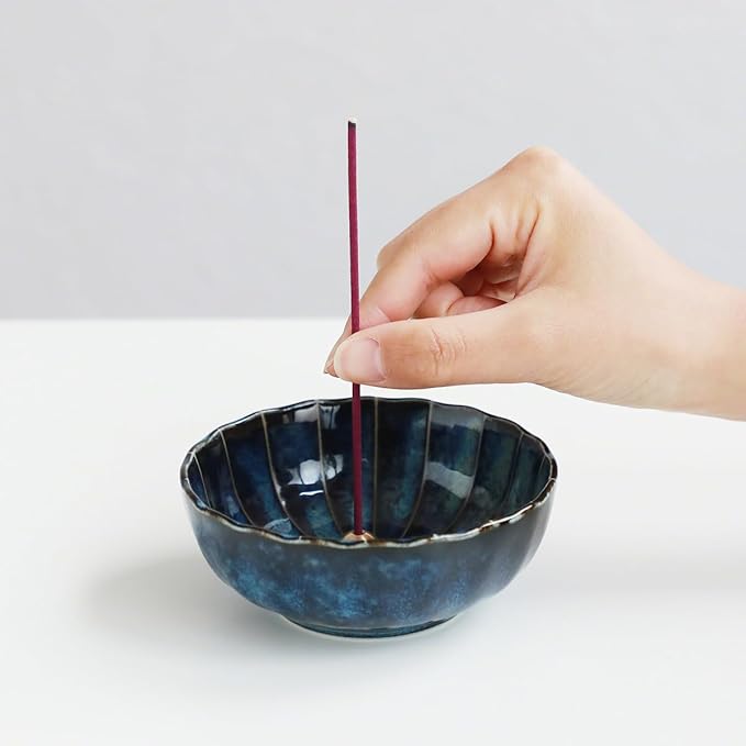 Asayu Japan 2-in-1 Low Smoke Incense Sticks Japan Set, 2 scents: Matcha Green Tea & Sakura, Japanese Incense for Morning & Evening Relax, Yoga, Meditation. Smokeless for Less Irritation