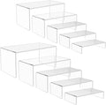 10 PCS acrylic display stand, Acrylic Display Risers, 5 Sizes Clear Product Stand, Jewelry Display Riser Shelf Showcase Fixtures For Collectibles Display, Toy Figure Display