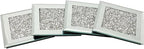 GIMORRTO Glass Mirrored Coaster 4 PC, Crushed Diamond Square Cup Mat 4" Decor on Tabletop for Bar Tools Dining Table