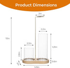 Upside Down Incense Stick Burner, Including Wood Base, Glass Ash Catcher Detachable Metal Incense Holder, Anti-Scald Design for Meditation, Yoga, Home & Office Decor