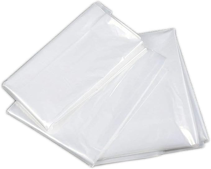 100 Pack Garment Bag Transparent Clothing Dust Cover Dustproof Hanging Clothes Suit Dress Jacket Cover for Dry Cleaner Home Storage Travel Clothes Storage Closet 23.6 x 47.2 inches