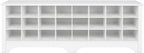 Prepac White Hall Bench with Storage and Seating: 24-Shoe Cubby Bench, Ideal White Shoe Rack for Entryway, Sized 15.5" D x 60" W x 20.25" H