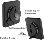 Baldr Digital Bathroom Clocks - 2 Pack Water-Resistant Shower Clock with Timer - Large LCD Display Digital Clock for Shower with Timer, Temperature and Humidity, Wall Clock for Bathroom, Black