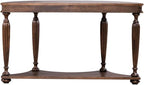 Liberty Furniture Allington Demilune Sofa Table for Living Room - Satin Sienna