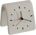 Creative Ceramic Tabletop Clock Simple Desk Alarm for Home Decor Living Room Bedside Silent Quartz (Grey)