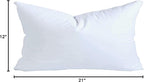 MoonRest® 12x21 Inch Synthetic Down Alternative Rectangle Pillow Insert Form Stuffer for Sofa Shams, Decorative Throw Pillow, Cushion and Bed Pillow Stuffing - Hypoallergenic 12“X 21”