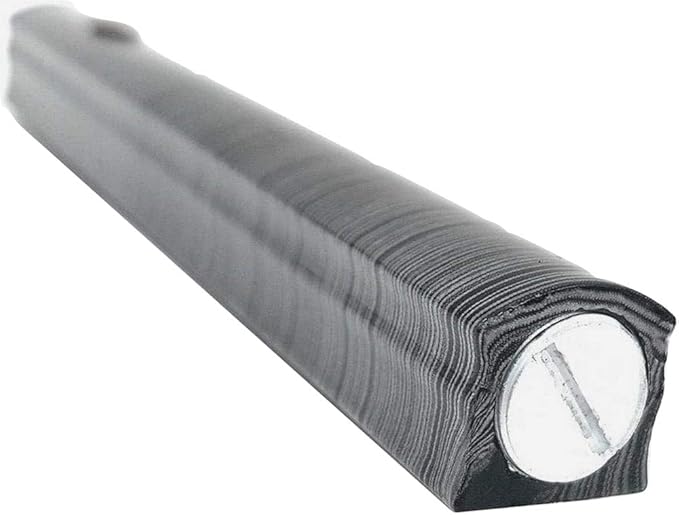 My Daily Styles Black Aluminum Silver-Tone Grey Stripes Classic Mezuzah Case, 5"