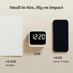HOUSBAY Wooden Sound Machine Alarm Clock for Bedrooms - Gentle Wake-Up with Birdsong, White Noise for Sleeping, Small Digital Clock for Phone-Free Routine - Ash Wood