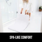 GORILLA GRIP Thick Memory Foam Bath Rugs, Soft Absorbent Velvet Bathroom Mats, Durable Dots on Underside, Machine Washable Bathmat, Carpet Rug Room Decor for Shower Floor, 30x20 Mat, White