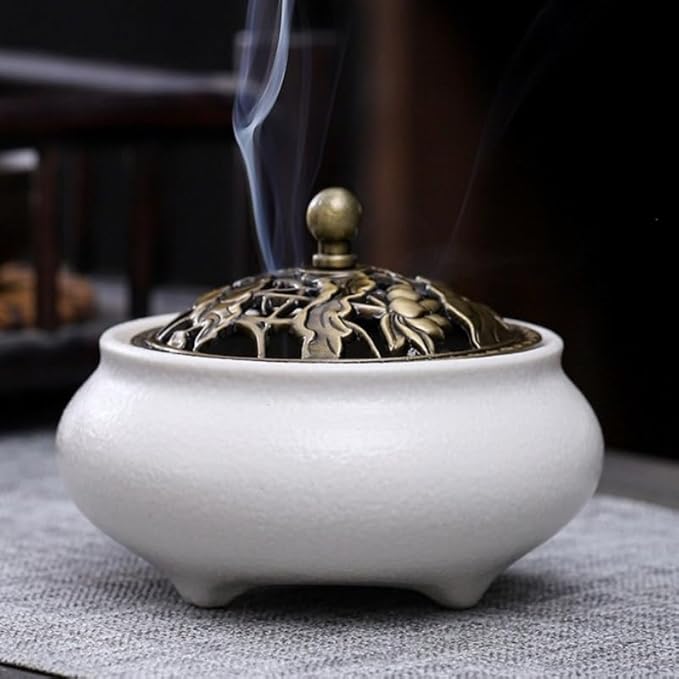 Ceramic Incense Burner (White)