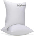 WINGLAM Throw Pillow Inserts 2-Pack, 30x30 Inches Square Decorative Pillow Stuffers, Hypoallergenic Ultra Soft Lightweight Down Alternative Polyester, White Sham Stuffer Pillows（2）