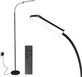 FRIDEKO HOME LED Floor Lamp with Remote, Dimmable Bright Reading Lamp for Crafts, Painting, Office & Bedroom, Adjustable Gooseneck Standing Light, 4 Color Temperatures, 1800LM, Touch Control, Black