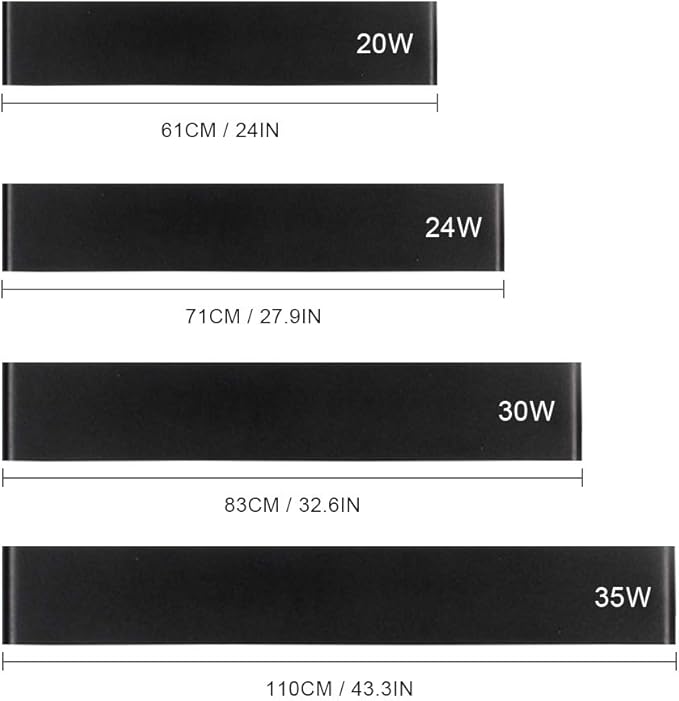 Ralbay 24 inch LED Wall Sconce Lighting, 20W Black Vanity Lights for Bathroom Vanity, Matte Black Modern Warm White 2700-3200K