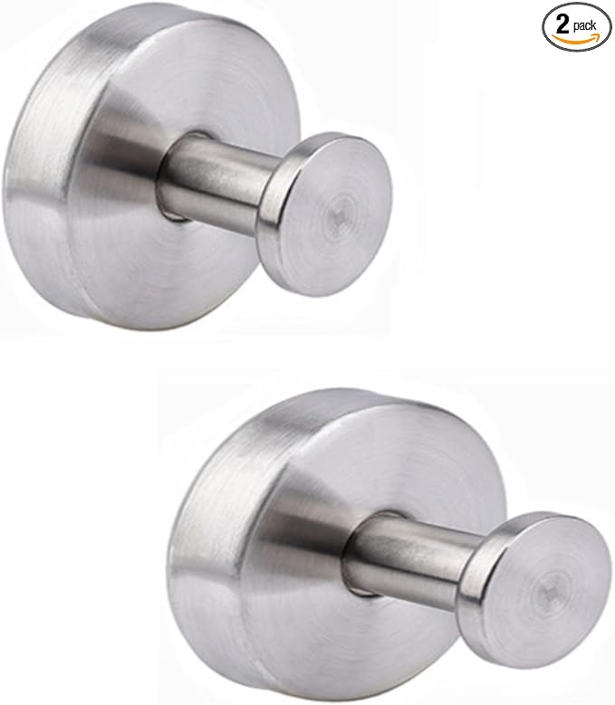 Suction Cup Hooks for Glass Window,Removable Towel Hooks for Bathroom Window Glass Door Wall, for Glass Window,for Inside Shower, for Bathrooms (2Pack Silver)