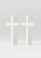mosery Wall Cross White Color 5.9 high inch For Christmas, Christians Spiritual Religious Cross With Magnetic on Wall For Church Room Decoration (2EA/Pack)