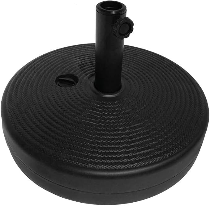 17L Round 18" Water/Sand Fillable Patio Outdoor Umbrella Base Stand w/Handle Carrier - Backyard Expressions