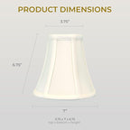Royal Designs, Inc. BSO-704RC-7EG-2 True Bell Basic Lamp Shade with Round Clip, 3.75 x 7 x 6.75, Eggshell, 2-Pack