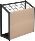 AKIRA Large Capacity Umbrella Stand for 24-Umbrellas Modern Natural Wood Grain & Black Metal Entryway Organizer Rack Holder for Office or Lobby, Model US-US-0625-BKNA