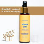 Folkulture Bathroom Spray - 3.34 fl oz | Citrus Odor Eliminator Bathroom Scents For Travel & Home | Guest Bathroom Essential | Before You Go Toilet, Poop & Shower Spray for Fresh Smell
