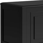 SIMPLIHOME Connaught Storage Bench - 51 inch Wide Solid Wood Trunk Bench in Black, Traditional Bench for Entryway with Lift-Up Lid and 3 Hidden Compartments