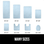GORILLA GRIP Memory Foam Bath Rugs, Soft Absorbent Velvet Bathroom Mats, Durable Dots on Underside, Machine Washable Bathmat, Carpet Rug Room Decor for Shower Floor, 24x17 Mat, Light Blue