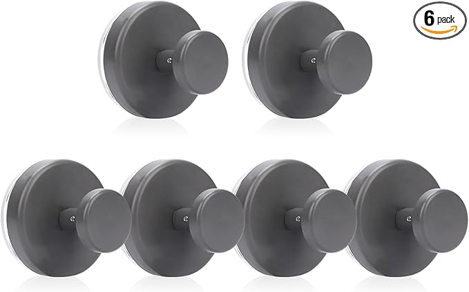 Wreath Hanger for Front Door, Heavy Duty Wreath Hangers for Front Door & Glass Window, Upgrade Suction Cup Hooks for Shower,Christmas Thanksgiving Halloween Easter Valentine (Gray, 6p)