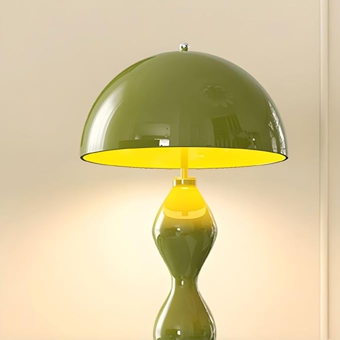 CraftThink Modern Floor Lamp, Modern Standing Corner Lamp with Iron Lampshade, Tall Lamp Mid Century Standing Lamp with Foot Switch for Bedroom Reading Living Room (Red, Bulb Not Included)