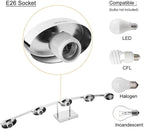 5-Light Modern Chrome Vanity Light Fixture with White Glass Shade for Bathroom Over Mirror, 40 Inches