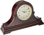 Mantel Clocks, Battery Operated, Silent Wood Table Clock with Westminster Chimes On The Hour, Solid Wooden Shelf Chiming Mantle Clock, 9" x 16" x 3" (Walnut - Arabic Numerals)