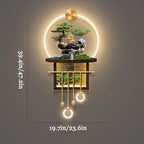 3D Wall Sculptures Hanging with Led Light, Welcoming Pine Wall Decor Art, 3D Wall Sculpture Painting Decoration, Living Room Corridor Decorative Landscape Painting Wall Hanging Art with Led Light(A,47