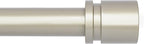 Curtain Rods for Windows 16 to 200 Inches Adjustable Length 1 Inch Diameter Window Curtain Rod with Aluminium End Cap, Brushed Nickel