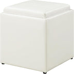 Designs4Comfort Park Avenue Single Ottoman with Stool and Reversible Tray