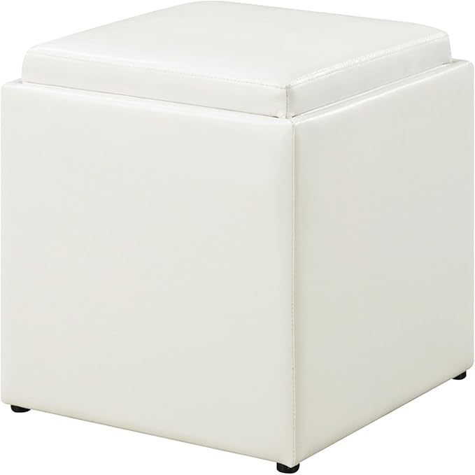 Designs4Comfort Park Avenue Single Ottoman with Stool and Reversible Tray