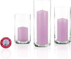 yummi Set of 12 Slim Pillars and Cylinder Vases - Violet