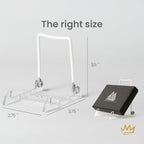 KINGDOM SOLUTIONS MADE IN USA 36-Pack Adjustable Acrylic Easels - Plate Stand - Sturdy Book Stand for Art, Pictures, Plates, Frames - Unique on the Market