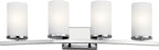 Kichler Crosby 31" 4 Light Vanity Light Satin Etched Cased Opal Chrome