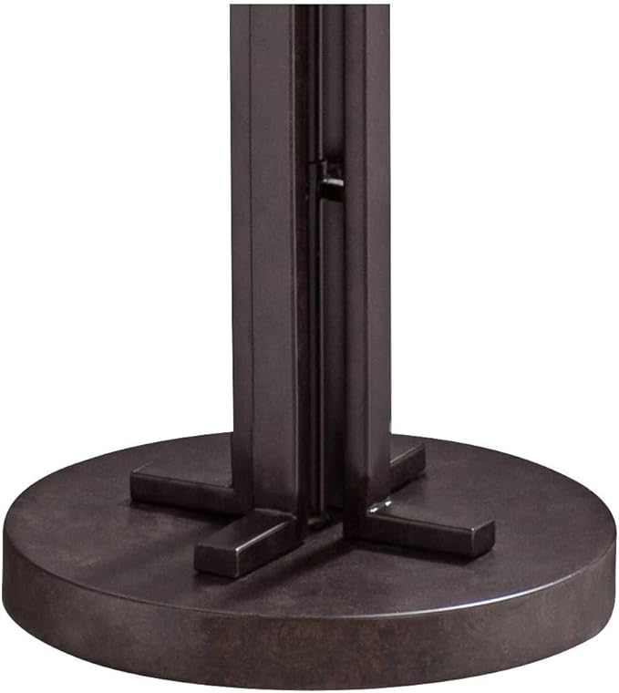 Franklin Iron Works Tristan Industrial Rustic 64" Tall Floor Lamp Standing with Smart Socket Deep Bronze Metal Sheer Tan Outer Textured Linen Inner Shade for Living Room Bedroom Office House Home