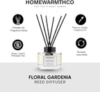 Reed Diffuser Set - Gardenia 5.63 fl oz (160ml) Scented Diffuser with Sticks Luxury Fragrance for Home, Office & Bathroom Shelf Decor.