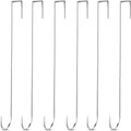 Hotop 15 Inch 6 Pcs Wreath Hangers for Front Door Over The Door Hanger Hooks Steel Wreath Doors Hangers Clothes Towel Hooks Holder for Christmas Halloween Front Decorations Welcome Sign(Silver)