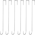 Hotop 15 Inch 6 Pcs Wreath Hangers for Front Door Over The Door Hanger Hooks Steel Wreath Doors Hangers Clothes Towel Hooks Holder for Christmas Halloween Front Decorations Welcome Sign(Silver)