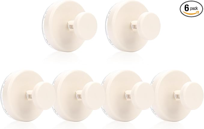 Wreath Hanger for Front Door, Heavy Duty Wreath Hangers for Front Door & Glass Window, Upgrade Suction Cup Hooks for Shower,Christmas Thanksgiving Halloween Easter Valentine (White, 6p)