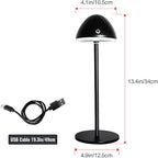2 Pack Rechargeable Table Lamps, Cordless Bedside Touch Lamp, 3 Color Temps (3000K-6500K), Stepless Dimming, Touch Control, for Restaurant/Bedroom/Outdoor Patry/Camping