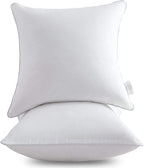 Leeden 26 x 26 Throw Pillow Inserts (Set of 2) with 100% Cotton Cover - 26 Inch Square Decorative Sofa Pillows for Sofa, Couch, Bed and Home Decor